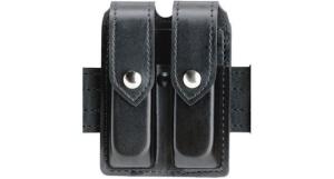 Safariland 77 Double Handgun Magazine Pouch - Hi Gloss Black, Ambidextrous 77-118-9