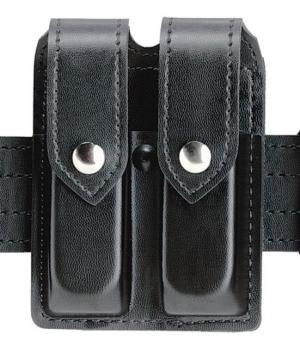 Safariland 77 Double Handgun Magazine Pouch - Plain Black, Ambidextrous 77-76-2B