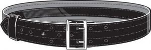 Safariland 87V Suede Lined Belt w/ Hook & Loop, 9B Style, Black, Waist 34 in