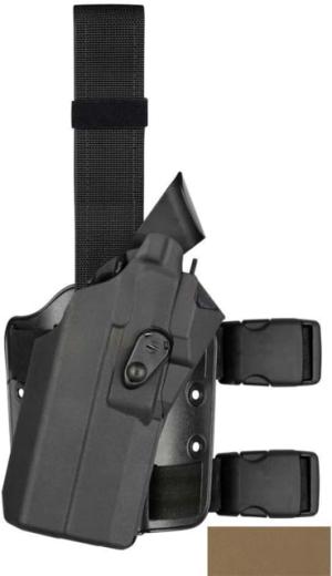 Safariland Model 7354RDS 7TS ALS Tactical Drop Leg Holster, P320, STX Plain, Right, FDE, 1329327