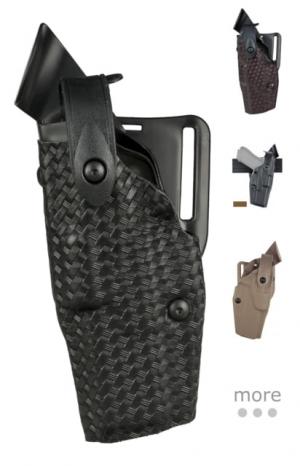 Safariland Model 6360 ALS/SLS Mid-Ride Level-III Duty Holster, Glock 17/22/31 w/ITI M3 Light, Right Hand, Basket Weave Black, 6360-832-81