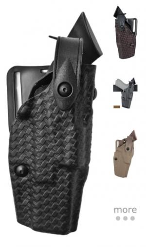 Safariland Model 6360 ALS/SLS Mid-Ride Level-III Duty Holster, Glock 19/23/32, Right Hand, Basket Weave Black, 6360-283-81
