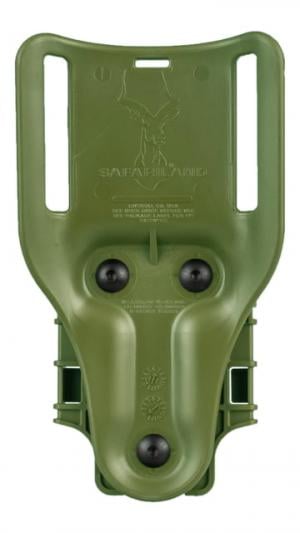 Safariland 6070UBL Mid-Ride Universal 2in Belt Loop with QLS Receiver, OD Green, 6070UBL-2-56-MS22