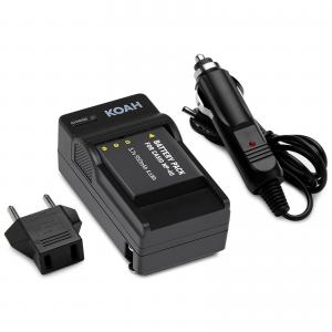 Koah Rechargeable Battery and Charger Kit Compatible with Casio NP-40 and Kodak LB-060