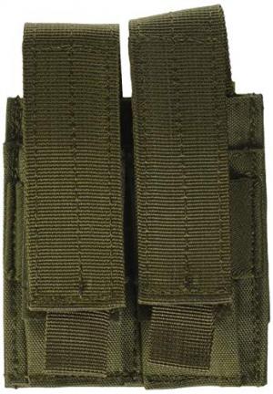 Voodoo Tactical MOLLE Compatible Double Pistol Magazine Pouch - Olive Drab