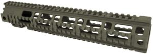 AT3 Tactical Pro Series Free Float Quad Rail AR15 Handguards, 12.5in Rifle Length, ODG, AT3-QR-12-ODG