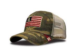 Hornady Gear 33300 Trucker Camo American Flag Patch 183892