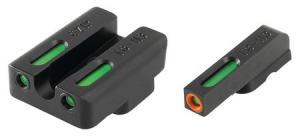 TruGlo Brite-Site TFX Pro Sight Set For CZ 75 Series, Green Rear, Green With Orange Focus Lock Front Sight, TG13CZ1PC