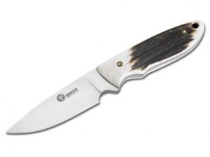 Boker USA Arbolito Pine Creek Wood Knife, Stag Red Fiber Handle w/ Sheath 02BA701H
