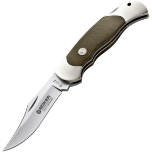 Boker Tree Brand Knives 113005 Boker Optima Folding Pocket Knife with Green Canvas Micarta Handle