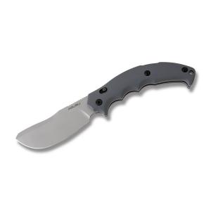 Fox Knives Aruru Folding Knife with Gray G-10 Handle and Gray Coated N690Co Steel 4" Modified Drop Point Blade Model 506GR