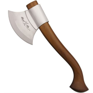 Fox USMC Knives 682M Hunters Axe Stainless Cutting Edge with Brown Sassafrass Wood Handle