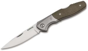 Magnum Nice Folding Knife, 3.31in, 7Cr17MoV, Micarta Olive Handle, 01SC079