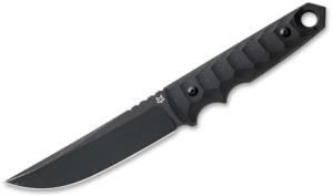 Fox Ryu Tactical Tanto Fixed Blade Knife, 5.31in, Niolox, G10 Black Handle, 02FX744