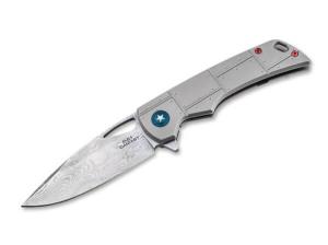 Boker Plus P51 Mustang Damast Flipper Knife