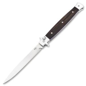 BOKER STILETTO 5.0" FALSE EDGE/PLAIN/EBONY/SATIN