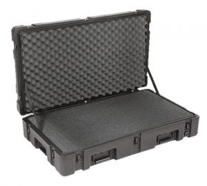 SKB Cases R Series 3821-7 Roto Molded Wheeled Waterproof Utility Case w/ Cubed Foam, Black, 3R3821-7B-CW