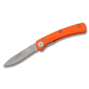 Knives of Alaska Featherlight Series Hunter with Blaze Orange G-10 Handles and D2 Tool Steel 3.125" Spear Point Plain Edge Blades Model 00397FG