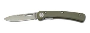 Knives of Alaska Featherlight Hunter D2 Knife, G-10 OD Handle w/ Clip, Olive Drab, 00452FG