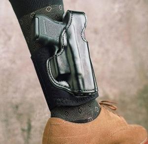 DeSantis Die Hard Ankle Rig Holster - Right, Black, Lined 014PCS1Z0 - S&W J 332, 340, 342, 432PD, 442, 640, 640-1, 642, M&P 340 2in.-2 1/4in.