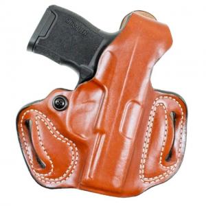 DeSantis Thumb Break Mini Slide Leather Belt Holster for SW MP 9/40 and M2.0 Shield 9/40,Plain,Tan,Right, 085TAX7Z0