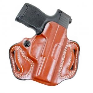 DeSantis Mini Slide Leather Belt Holster for SW MP 9/40 and M2.0 Shield 9/40,Plain,Tan,Right, 086TAX7Z0