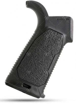 Strike Industries AR Overmolded Enhanced Pistol Grip, 25 Degree, Black, One Size, SI-AR-OMPG-25