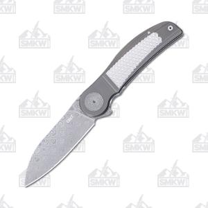 CRKT Michael Walker Monument Linerlock Folding Knife Rose Damasteel Blade Titanium