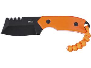 CRKT Razel Compact Fixed Blade Knife Orange G-10 (3" Black Oxide Top Serr D2)