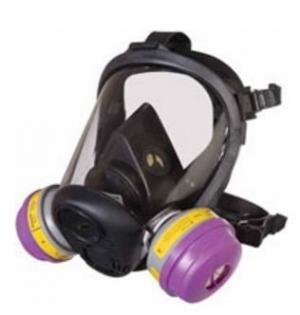Honeywell Silicone Full Facepiece Respirator w/ 5-point Head Strap, Black, Medium RU65001M