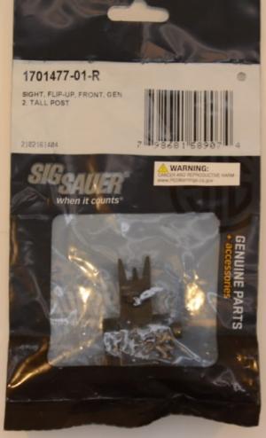 Sig Sauer Sight, Flip-up, Front, Gen 2, Tall Post - 1701477-01-R