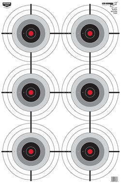 Birchwood Casey Eze-Scorer Bull's-Eye Paper Target 23"x35" Red/Black/Gray 100  Pack