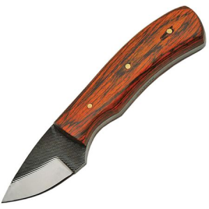 Sawmill Cutlery 0022 Color Hunter Fixed Standard Edge Blade Knife with PakkaWood Handle