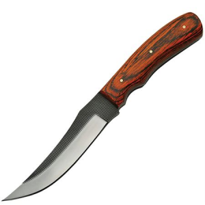 Sawmill Cutlery 0024 Sawmill Series Fixed Standard Edge Blade Knife with Brown Wood Handle