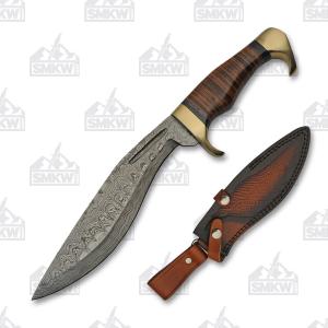 Kukri Damascus Fixed Blade