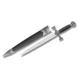 Szco Celtic Dagger with Black Leather Wrapped Handle and Satin Finish Stainless Steel Blade Model 211110