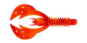 Big Bite Baits 3.75in Kamikaze Craw , Flamethrower, 6 pack, 375KMCRW-15