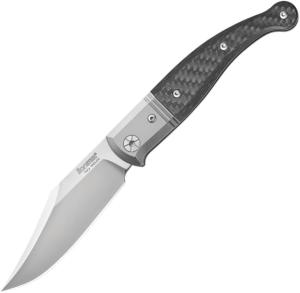 Lionsteel Gitano Slip Joint Carbon Fiber Folding Knife, 3.25 satin finish Niolox tool steel clip point bl, Carbon fiber handle, GT01 CF