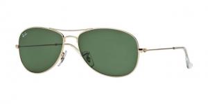 Ray-Ban Cockpit Sunglasses RB3362 001-56 - Arista Frame, Crystal Green Lenses