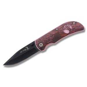 Master Cutlery Elk Ridge Linerlock with Pink Camo Aluminum Handles and Black Coated Stainless Steel 2.375" Clip Point Plain Edge Blades Model ER-120PC