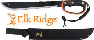 MC ELK RIDGE MACHETE 21.5" BLADE W/SHEATH D-HANDLE BLK/SS