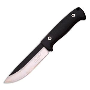 Master Cutlery Elk Ridge Fixed Blade Knife Black Nylon Fiber Handle Black Coated Satin Finish Stainless Steel