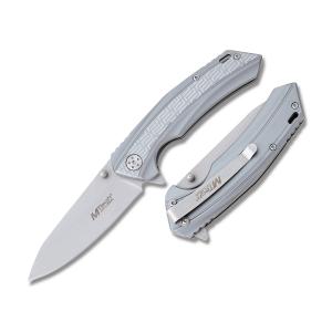 Master Cutlery MTech USA Linerlock with Anodized Aluminum Handle and Bead Blast Finish 3Cr13MoV Stainless Steel 3.3" Drop Point Blade Model MT-987GY