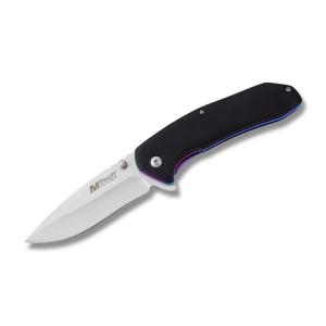 Master Cutlery MTech USA Spring Assisted Knife with Black Pakkawood Handle and Satin Finish 3Cr13 Stainless Steel 3.5" Drop Point Blade Model MT-A995BK