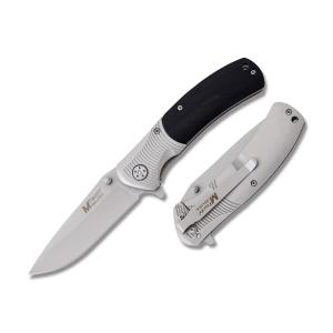 Master Cutlery MTech USA Framelock with Black Wood Handle and Bead Blast Finish 3Cr13 Stainless Steel 3.5" Drop Point Blade Model MT-996BK