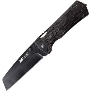 MTech 1104BK Multi Tool Linerlock Knife with Black Aluminum Handle