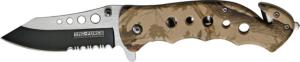 Miscellaneous Speed Assisted Rescue Folding Knife,4.625in closed,Assisted Opening Blade,Tan Camo Alum Handle M3993