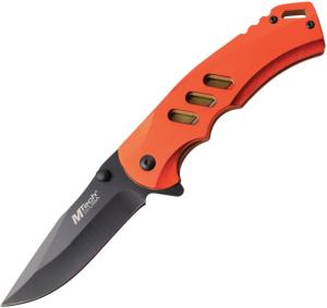 Mtech Linerlock A/O Folding Knife, 3.5 black finish 3Cr13 stainless blade, Red anodized aluminum handle, MT-A1162RD