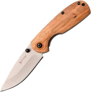 Elk Ridge Zebrawood Linerlock Folding Knife, 2.75 satin finish 3Cr13 stainless blade, Zebra wood handle, ER-966ZB
