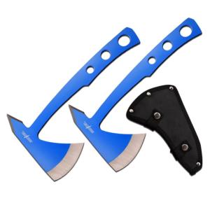Perfect Point 2 Throwing Axe Set, 3Cr13 Stainless Steel Stainless Steel, Blue, PP-107BL-2